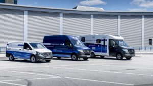 Brennstoffzellenauto: Mercedes-Benz Vans präsentiert Concept Sprinter F-CELL. eDrive@VANs next level, Hamburg 2018 eDrive@VANs next level, Hamburg 2018. Bildquelle: Mercedes Benz