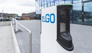 Elektroauto e.GO-Life-Ladestation für Unternehmen. Bildquelle: e.Go Mobile
