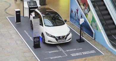 Shoppen und schauen: Der Nissan LEAF auf Roadshow in den großen Einkaufszentren. Bildquelle: Nissan