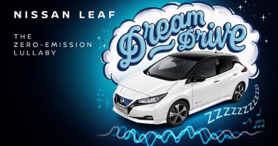 Nissan LEAF Dream Drive – ein von Nissan Ingenieuren gemeinsam mit Sounddesigner und Schlafcoach Tom Middleton entwickeltes Einschlaflied. Es imitiert die beruhigenden Klangfrequenzen eines brummenden Verbrenners, um Kinder auf bewährte Weise in den Schlaf zu wiegen – nur eben CO2-neutral. Bildquelle: Nissan